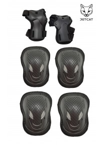 Комплект защиты 6 предмета  3 в 1 Jet-Cat Sport (Черная) защита локтей и колен