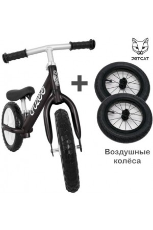 Купить Cruzee UltraLite Balance Bike (Black) + Air Wheels JETCAT