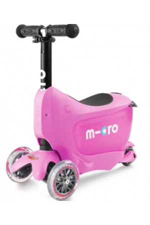 Самокат Micro Mini2GO Deluxe 4in1 Pink (MMD029) розовый