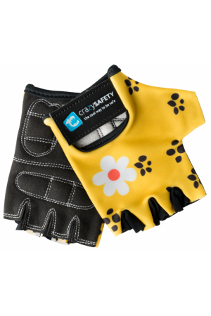 Перчатки детские защитные (без пальцев) - Crazy Safety - Leopard (леопард) - "S" - 7см для беговела - самоката или велосипеда