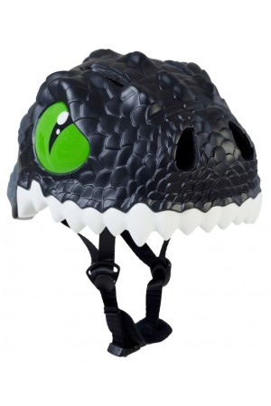 Шлем детский Black Dragon Crazy Safety 2017 (чёрный дракон-динозавр) детский для мальчика 
