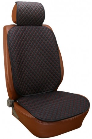Защита низа и спинки сиденья от проминания с отверстиями под ISOFIX - Royal Accessories - Premium - для автокресла - с красной прострочкой